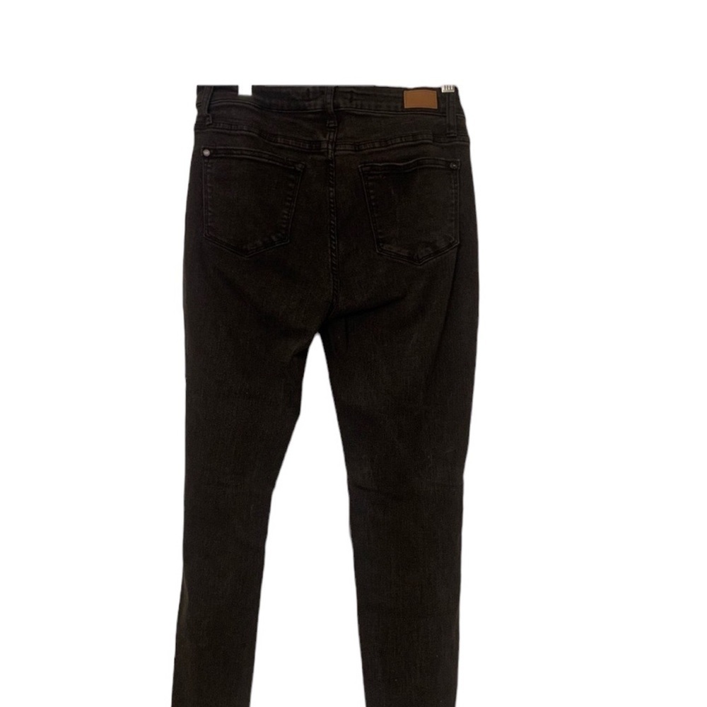 JUDY BLUE Slim Fit Stepped Distressed & Hem Jeans in Black Size 9/29 #JB88137 - Picture 5 of 10